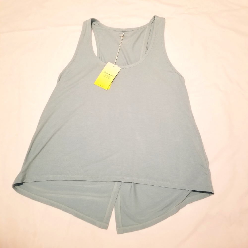 Summersalt Light Blue Convertible Split Back Tank Medium